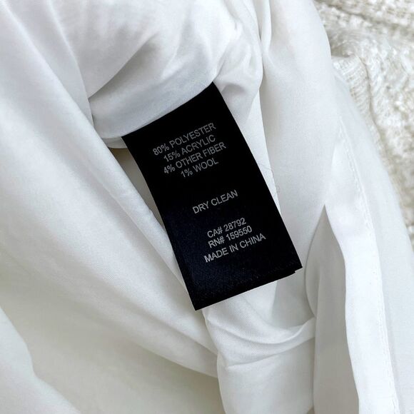 Maison d’Amélie Paris White Tweed Wool Blend Mini Skirt Women’s Size 8 - Picture 5 of 6